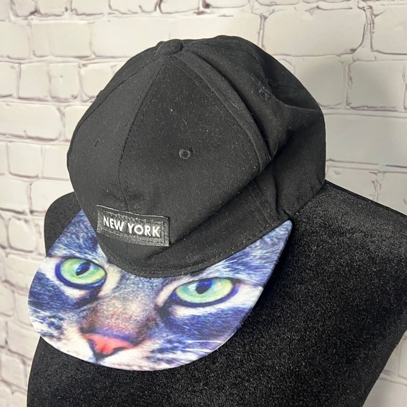 ALIENS OF BROOKLYN CAT BALL CAP HAT BLACK PURPLE - Picture 7 of 7